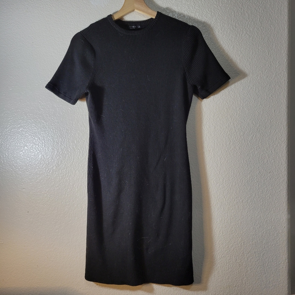 Cotton-On Black Ribbed Pullover Dress